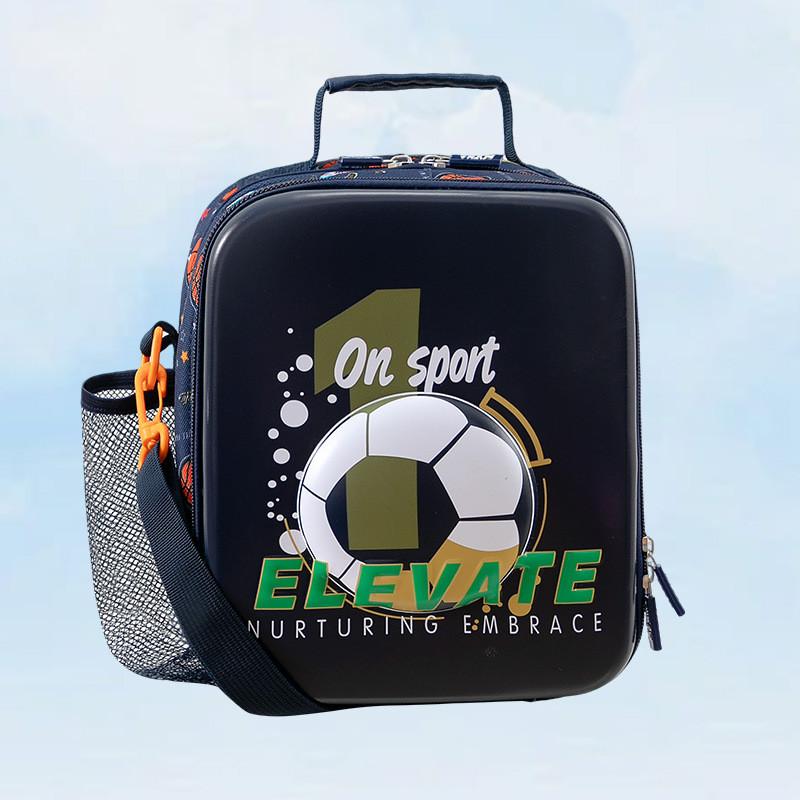 Eva Kids Lunch Bag With Cartoon Animal Pattern For Elementary School Students BlackSoccer