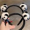 Head Doll Cartoon Design Panda Scrunchies Plush Korean Style Hair Wear Women Hair Accessories