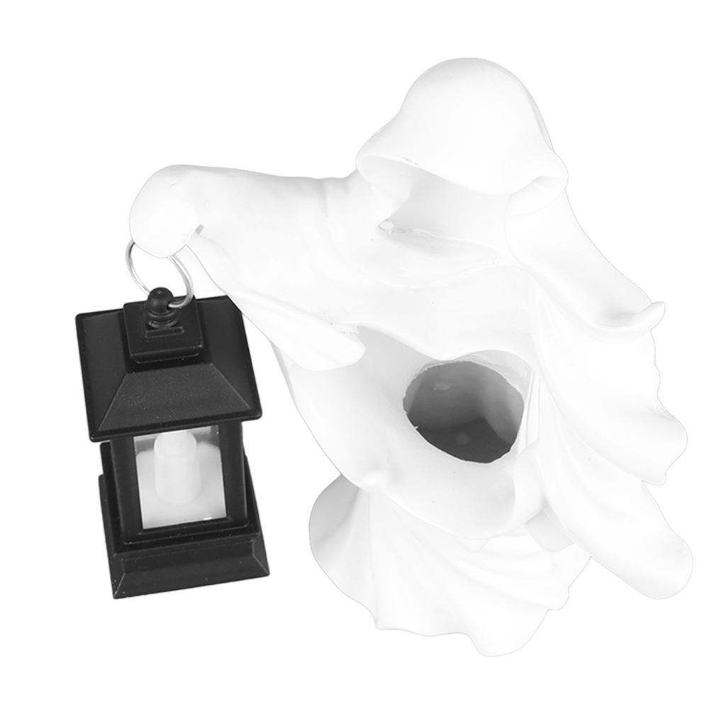 Helvetes Budbärare Lykta Harts Halloween Spökstaty Lykta Läskig Häskskulptur för Hemma Tema