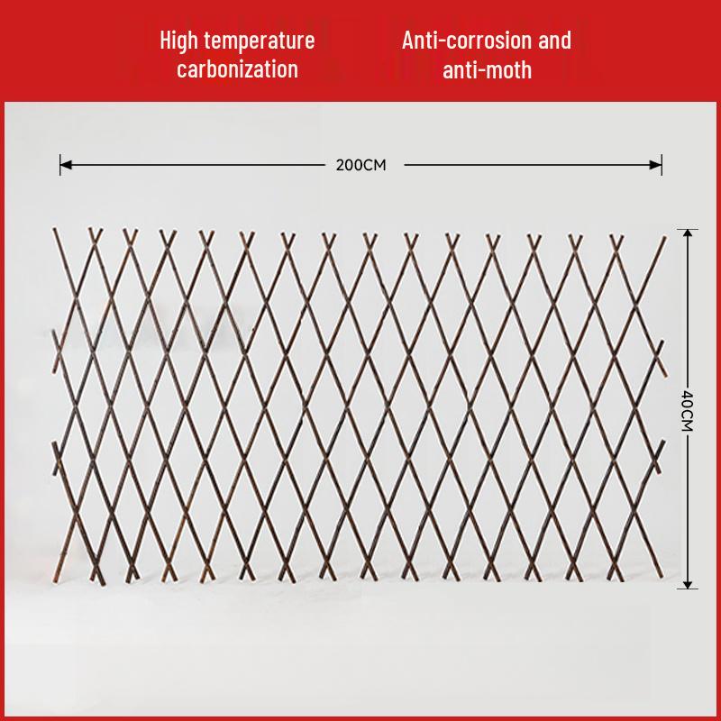 Expandable Bamboo Fence Panel for Outdoor Patio and Garden – Anti-Corrosion Support Pole for Landscaping and Partitioning.