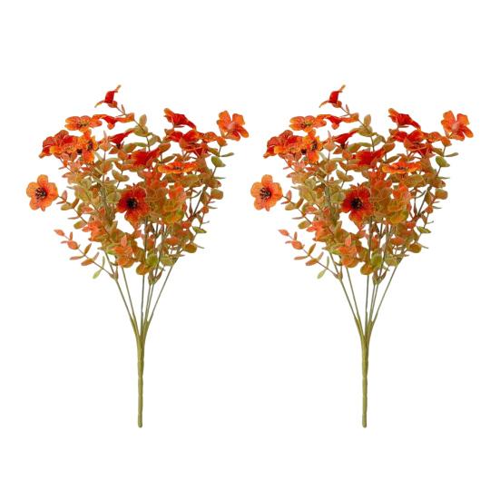 2/3/4/5/6/12Pcs Fall Artificial Flower 7 Fork UV Resistant Fake Flower Home Wedding Party Table Centerpiece Indoor Outdoor Faux Bloom Decoration
