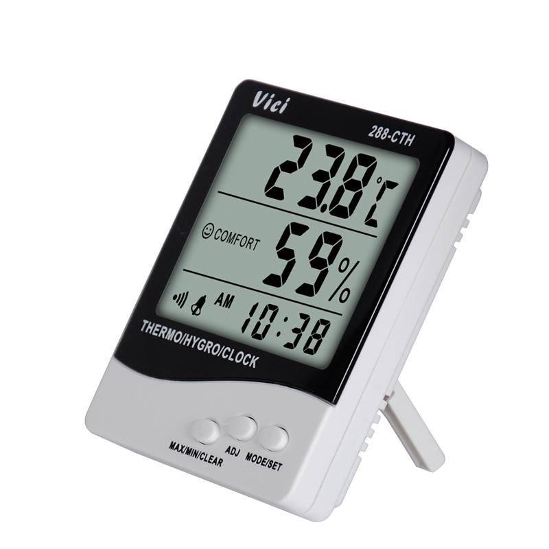 Vicimeter 288-CTH LCD Digital Thermo-hygro Meter Max.Min.record Alarm Thermometer (Black,+/-1C&-50℃ to +70℃(-58℉ to 158℉)) чёрный