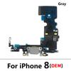 For Iphone 8 / 8 Plus USB Port Connector Board Dock Charging Flex Cable With Mic Microphone