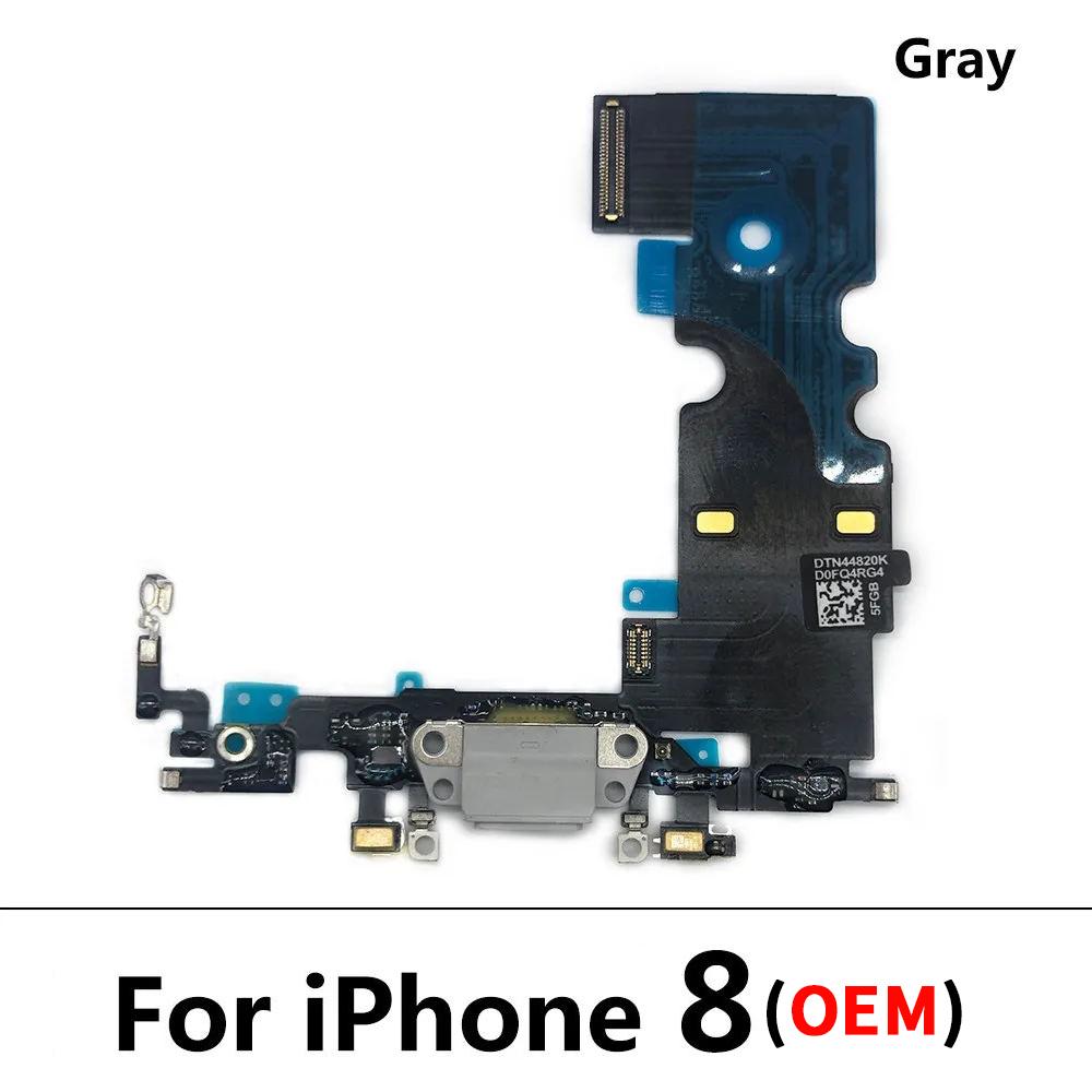 For Iphone 8 / 8 Plus USB Port Connector Board Dock Charging Flex Cable With Mic Microphone