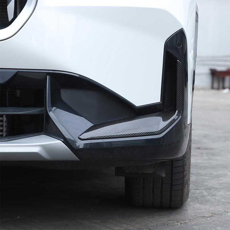 ABS Carbon fiber/Black For BMW X1 iX1 U11 2026 2026 Car Front Bumper Side Molding Cover Trim Accessories