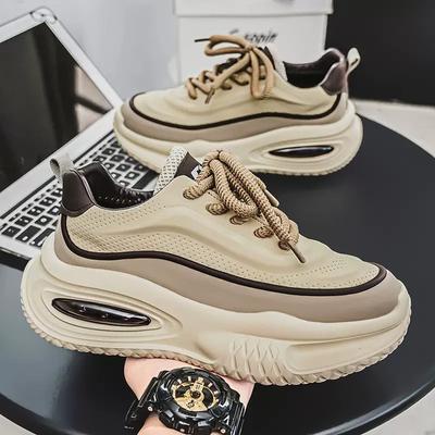 Chaussures pour hommes 2025 printemps nouvelles chaussures de sport respirantes chaussures pour hommes tendance polyvalentes plateforme jeunesse décontractées chaussures de papa
