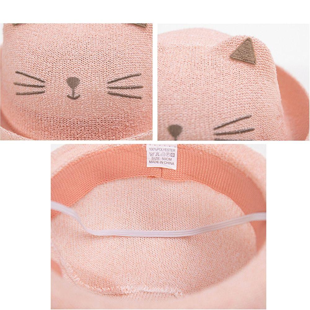 Cartoon Animal Children Bucket Hats Sunbonnet Panama Cap 1-3Y Baby Straw Hat  Kids