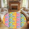 Care Bears Print Round Rug, Washable Floor Carpet, For Entryway Dorm Laundry Room Office Study, Home Decor Birthday Christmas Gift
