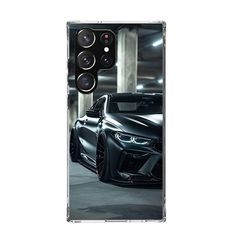 Black White Sport for B-BMW Phone Case For Samsung Galaxy S26 Ultra S23 S24 S25 Edge S20 FE S21 S22 Plus Soft Print Shell Cover