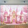 Fairy Tale Castle Theme Decoration Tapestry Girls Room Dessert Shop Background Cloth Romantic Dreamy Style Props