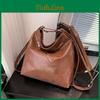 Fashion Simple Large Capacity Winter Commuter Shoulder Bag Pu Material Urban Minimalist Style