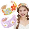 1pc Crochet Bandanas Headbands Cute Flowers Hairbands Embroidery Pattern Floral Knitted Headscarf,suitable for Holiday,dailywear
