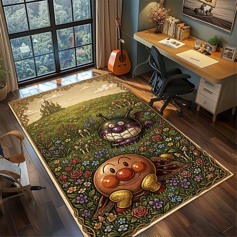 Gamer Room Floor Mat Bread Superman Large Area Non Slip Washable Rug Carpet Home Decor
