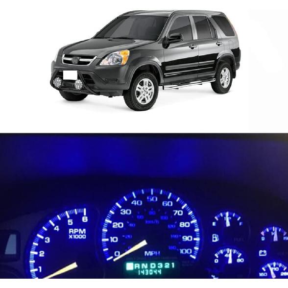 WLJH High Bright White Trument Cluster Panel Speedometer Gauge Tachometer 12V Full LED Light Package Kits for Honda CRV CR-V 2002-2006,Pack of 12