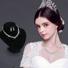 Silver Color Wedding Jewelry Set Crystal Bridal Shiny Rhinestone Jewelry Sets Elegant Necklace Earring Engagement Jewelry Set