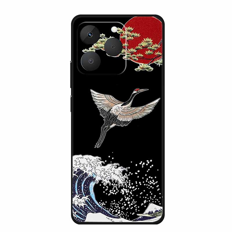 3D Emboss Case For Realme Note 70T Phone Case 70 T Coque Flowers Silicone Soft Back Cover For Realme Note 70 Narzo 80 lite Case