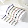 Hot-selling fashion 1mm intercolor zircon bracelet in Europe and America, high-end light luxury tennis bracelet, female spot