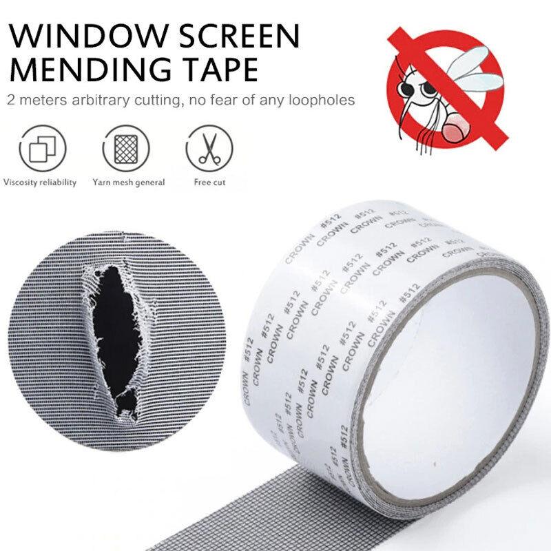 Window Screen Repair Tape Self-adhesive Mosquito Net Tears Holes Patch Tape Seal Easy-to-Apply Waterproof Mesh Patch