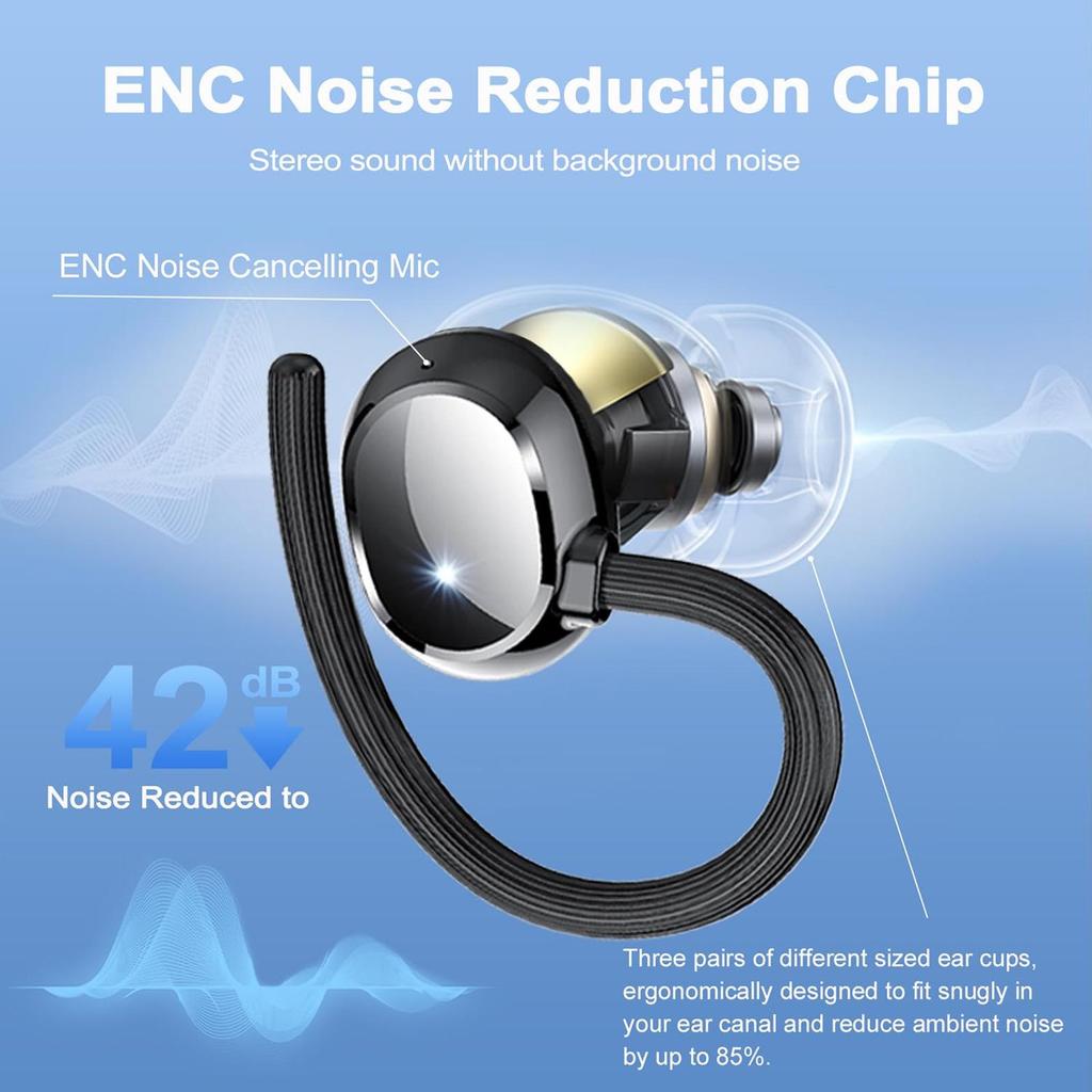 Q35 Hanging Ear Sports Bluetooth Earphones - New Noise Cancelling TWS, Comfortable for Long Wear