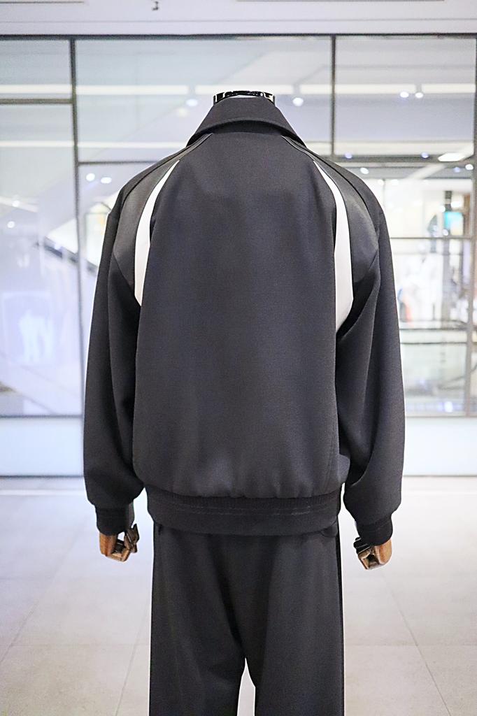 Rever Classic S/S Black Leather Color Block Oversized Varsity Jacket