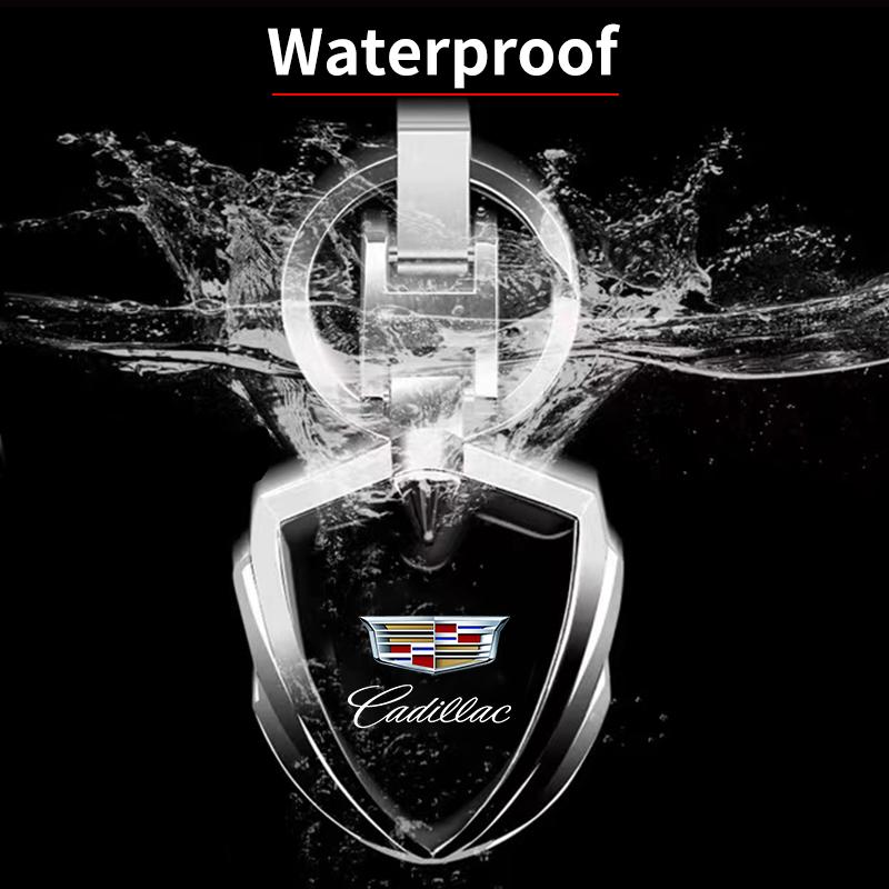 1PCS 3D Metal Car Logo Key Rings Keyring Logo Stying Shield Shaped Keychain For Cadillac XT5 XTS CTS BLS SLS DTS SRX Escalade Tiburon Deville