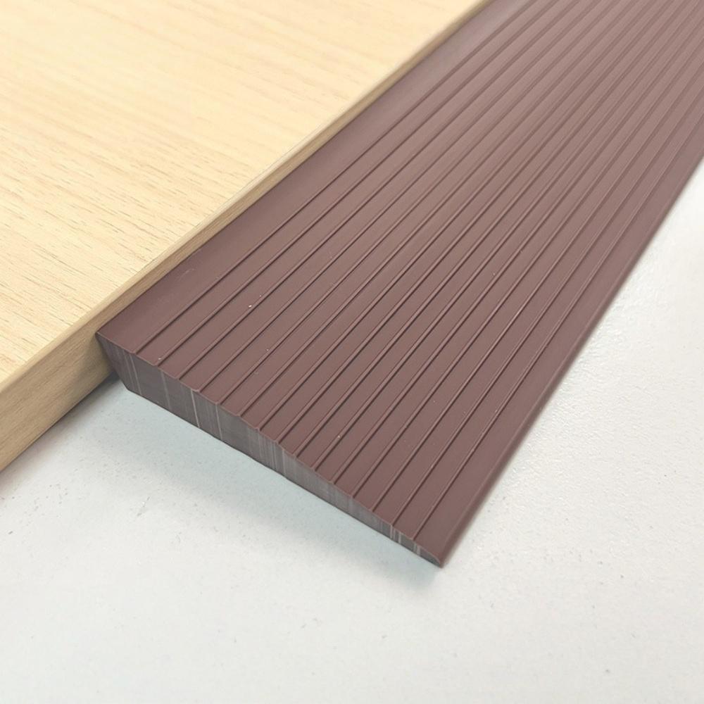 1pc 0.9mX7.5cm Strip Step Ramp Climbing Mat Ramp Mat Soft Multi Purpose Door Threshold Self Adhesive Durable PVC Slip Strip