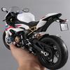 Maßstab 1/10 für BMW S1000RR Motorradmodell Simulation Legierungslokomotive Figur Ornament Spielzeugauto Junge