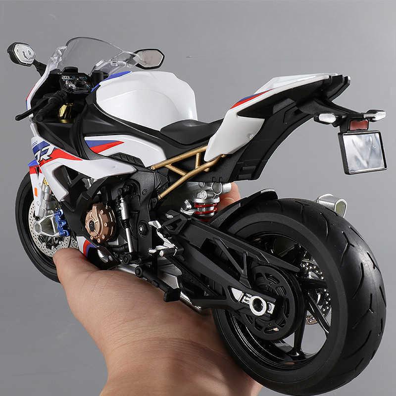 1/10 Scale for BMW S1000RR Motorcycle Model Simulation AlloyLocomotive Figure Ornament Toy Car Boy