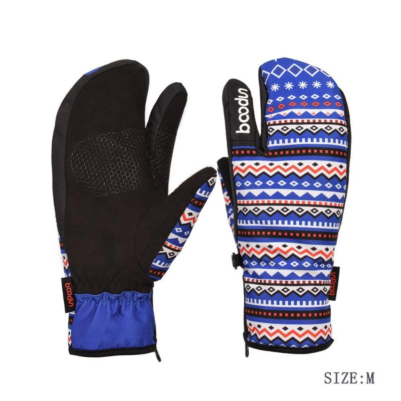 Barton Outdoor Ski Gloves Windproof Waterproof Thermal Touchscreen 3-Finger Pulley Unisex