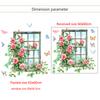 3D Fake Window Wall Sticker Self Adhesive Window Sill Flower Butterfly Decal for Living Room Bedroom Decoration Home Decor