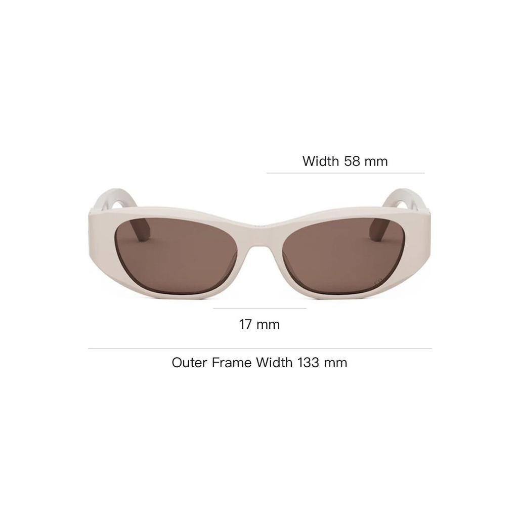 Dior Hollow Design Rectangle Sunglasses Unisex sunglasses Beige 30MONTAIGNES9U