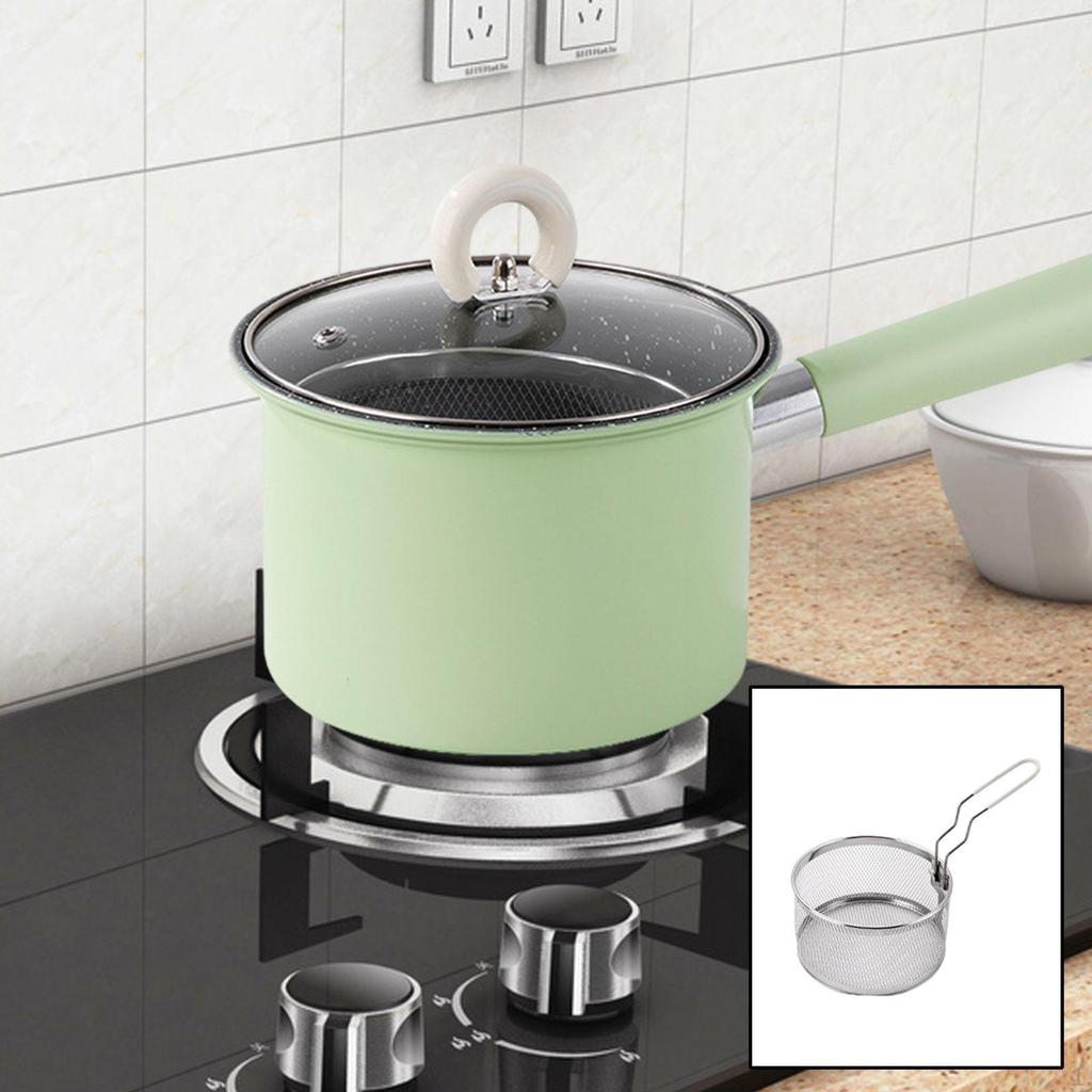 Deep Frying Pot Saucepan with Strainer Basket for Home Kitchen Tempura Chips