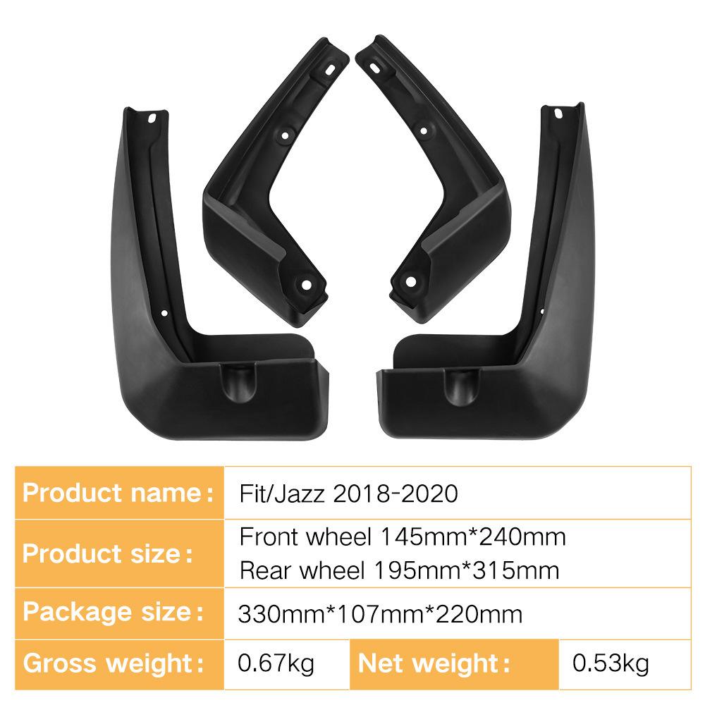 Convient pour Honda Fit FIT JAZZ 2018-2020 version standard tuiles d'aile avant et arrière accessoires automobiles