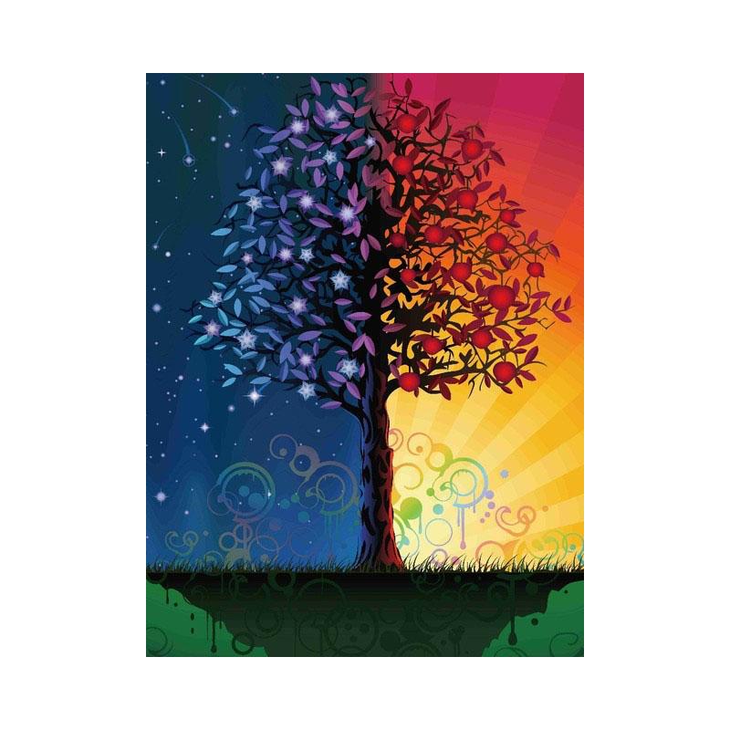 Diamond Painting Tree Landscape Full Circle Landscape Picture Rhinestone Mosaic Floral Home Decor
