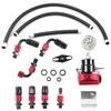Car Universal EFI Fuel Pressure Regulator for 7MGTE MKIII with Hose Line Oil 100psi Gauge Universal Adjustable FPR AN6 Fitting