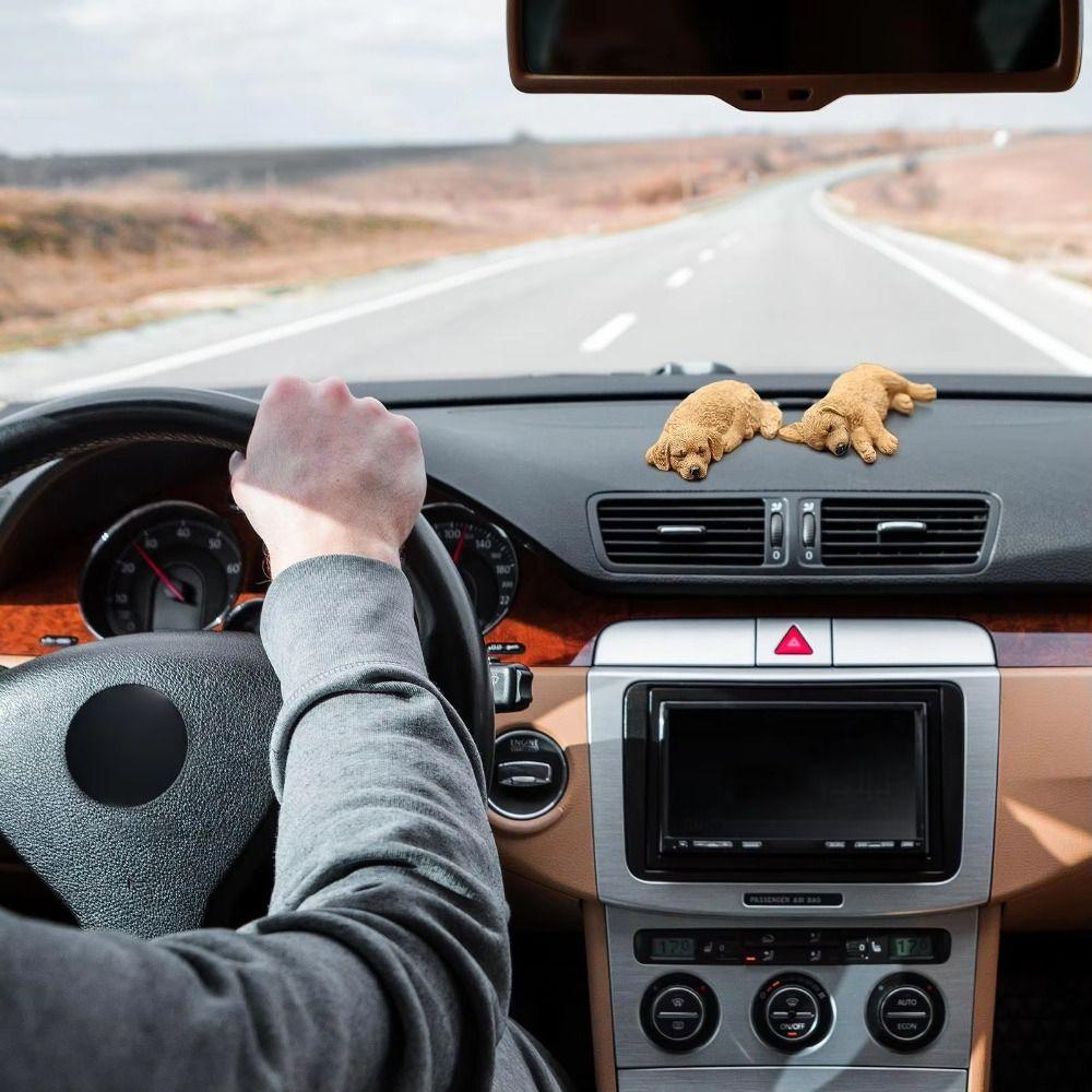 Home Decor Dog Toy Figure Simulated Golden Retriever Model Dog Car Ornaments  Birthday Gift