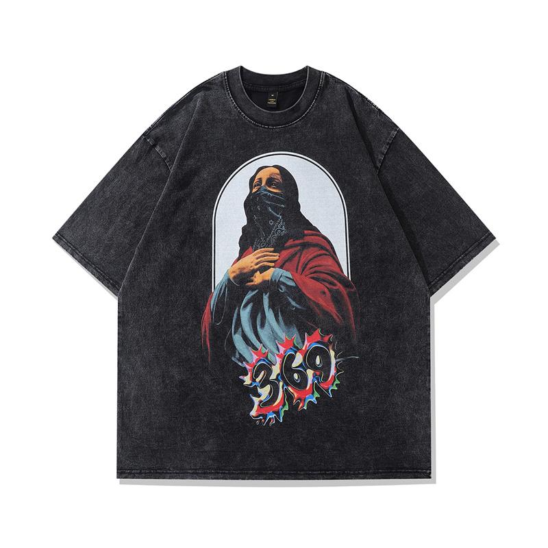 

Streetwear T shirt Men Washed Cotton Oversized Short Sleeve Vintage Graphics Print T shirt Punk Harajuku Fashion Unisex T shirt