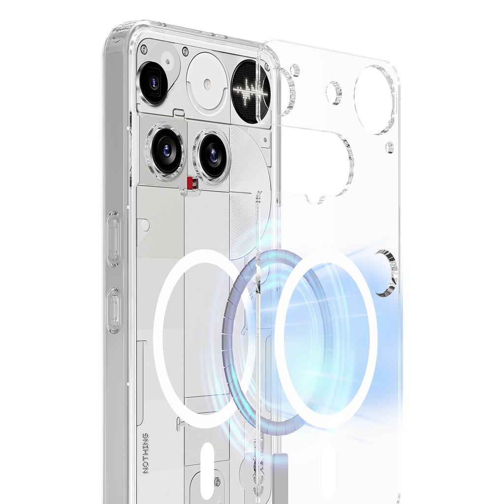 For Nothing Phone (3) 5G Clear Phone Magnetic Case TPU+Acrylic Back Cover
