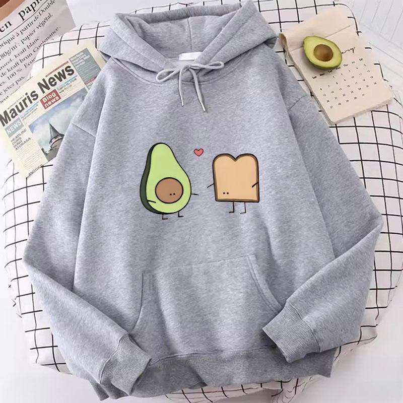 2026 Kawaii Avocado Love Print Hoodies Spring Autumn Winter Casual Hoodies Sweatshirts Men Women Pullovers with Pocket