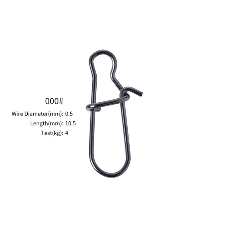 50Pcs Fishing Lures Connector High Strength Fishing Snapping Swivels Hook Snapping Pin Easy Snapping Fishing Hook