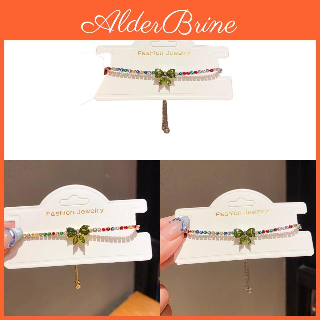 Korean Style Cubic Zirconia Butterfly Cuff Bracelet For Women Fashion Summer Accessory
