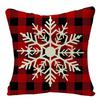 Christmas Cushion Cover Xmas Decorative Farmhouse Buffalo Check Pillowcase Holiday Party Decor Pillow Cover for Living Room Seat