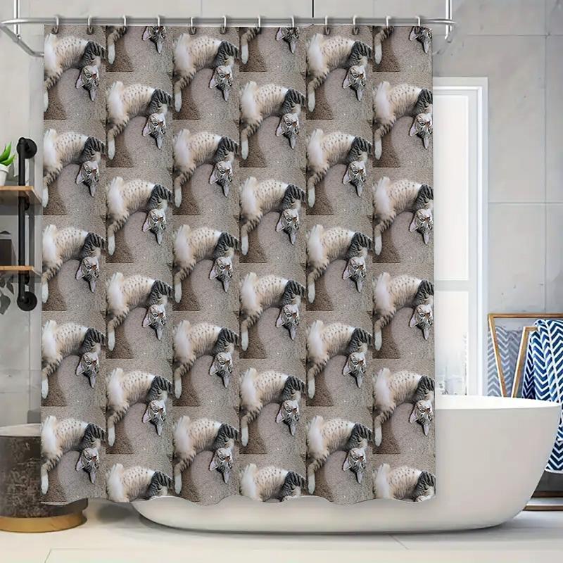

Shower Curtain Farmhouse Rustic Chicken Farm Animal Shower Curtain Waterproof Bathroom Decor Country Kitchen Shower Curtain Vint W60H190(CM)-1 Pcs
