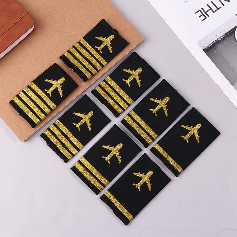 1 para Dekoracja odzieży Epolety Profesjonalni Piloci Mundur Epolety Rzemiosło Naszywki na ramię DIY Dekoracje do ubrań Akcesoria