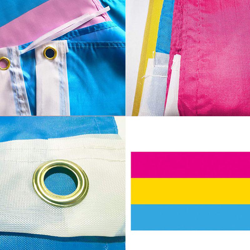 Bandiera Orgoglio Bisessuale 3x5 Piedi – Progress Pride Arcobaleno Intersessuale Inclusivo, Nuova Con Etichette