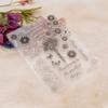 Greeting Word Pattern Silicone Stamp for Card Making, Flower Silicone Stamp for Scrapbooking Journal Planner Album