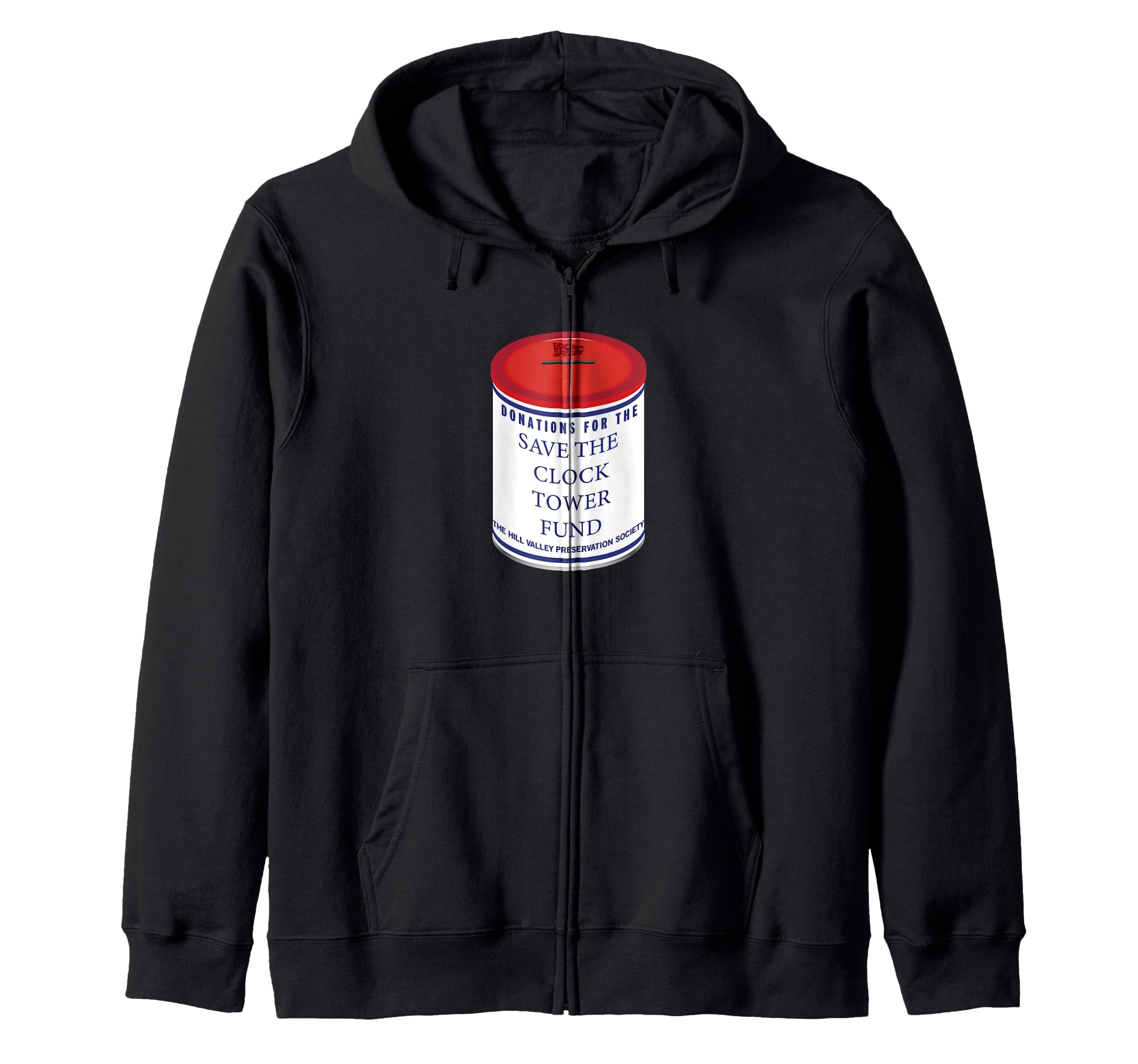 Back To The Future Save The Clock Tower Donation Jar Zip Hoodie