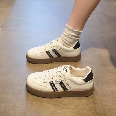 Automne nouvelles chaussures de sport étudiantes à fond plat polyvalentes chaussures de sport pour femmes respirantes mode petites chaussures blanches femmes