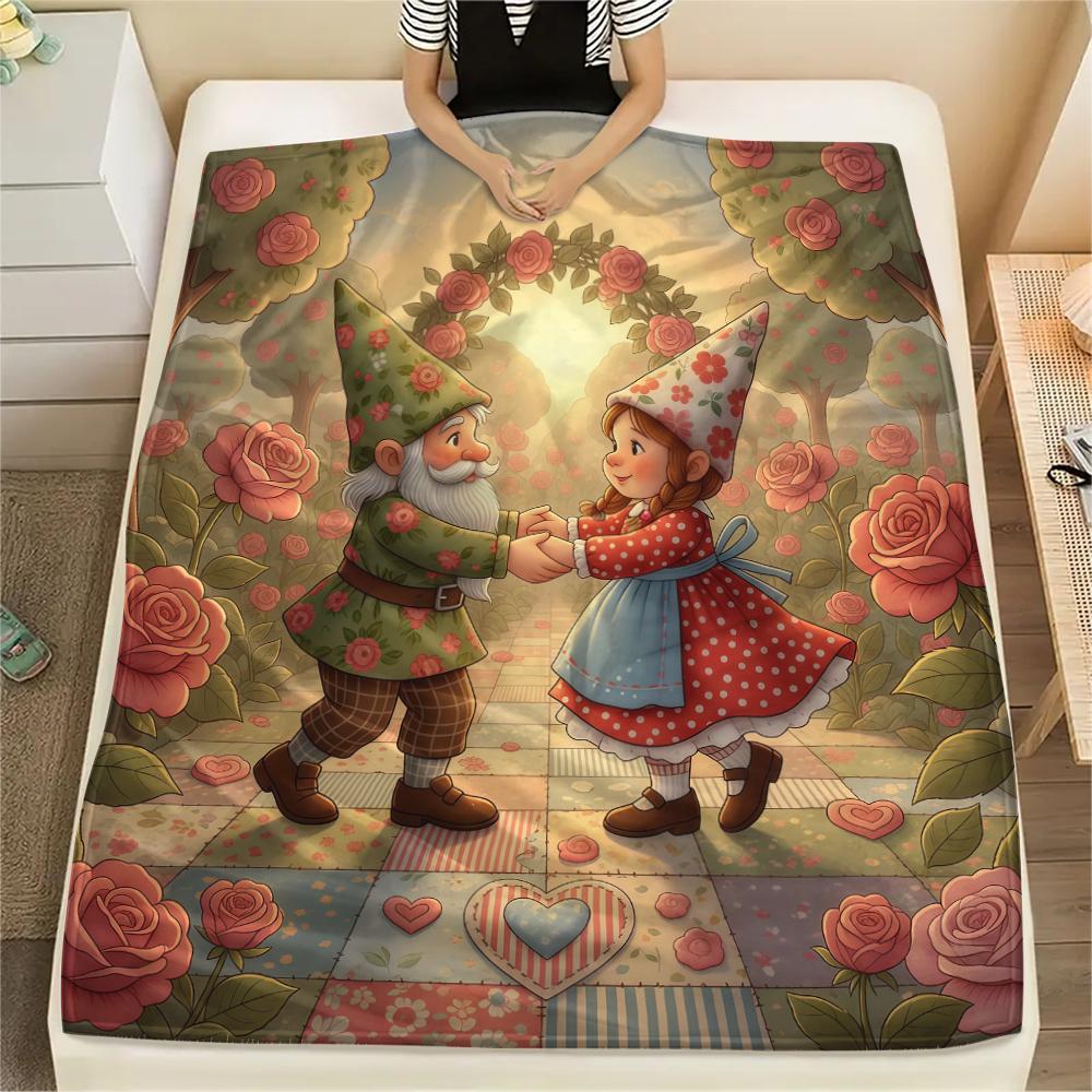 1 Stück Valentinstag Druck Flanelldecke, Hohe Qualität, Bequem für Alle Jahreszeiten, Heimdekoration, Perfekt für Weihnachten, Geburtstagsgeschenk