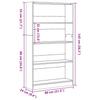Bookshelf Brown Oak Effect 80 x 24 x 143 cm Engineered Wood